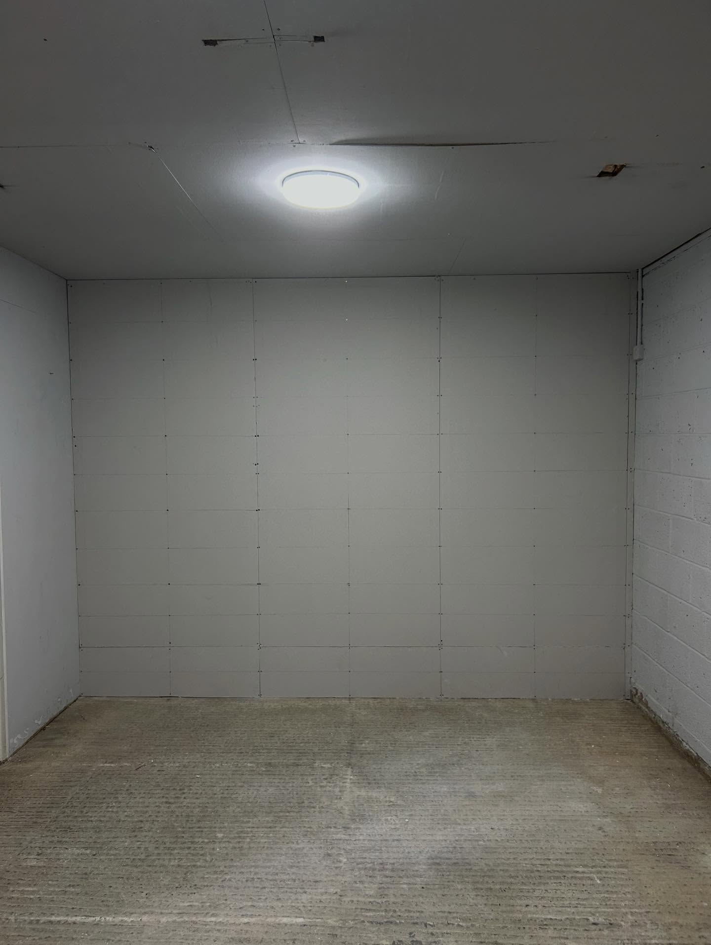 Dry lined room finished